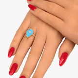 Bague Turquoise Martine (Grand modèle)